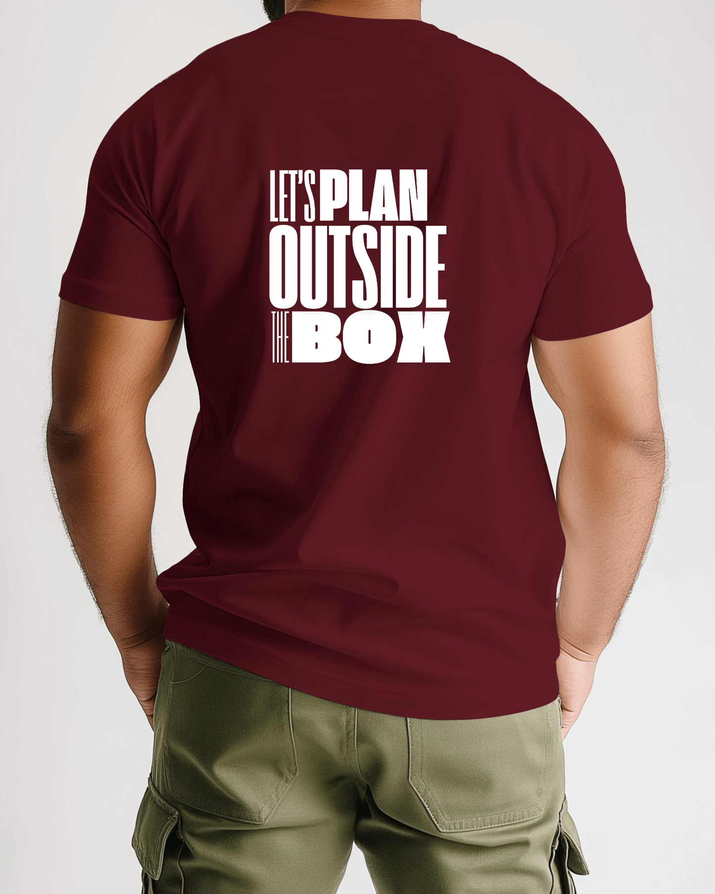 Let's Plan Outside the Box Men Heavy Cotton Tee - Motivational Graphic T-Shirt for Creative Thinkers