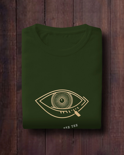 Men Exclusive Heavy Cotton Tee - See the Unseen Visionary Graphic T-Shirt