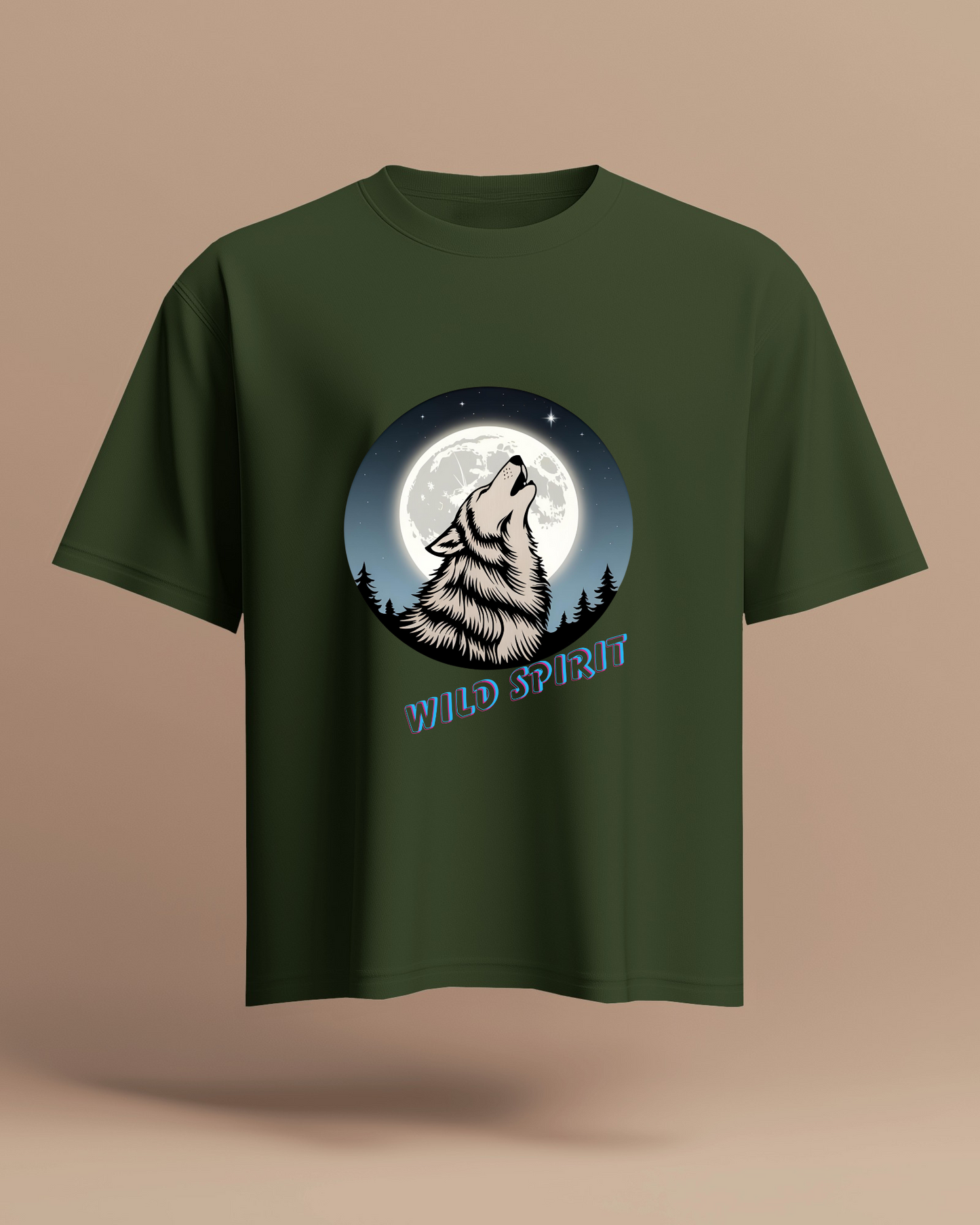 Wild Spirit Men Heavy Cotton Tee - Perfect for Nature Lovers & Adventurers