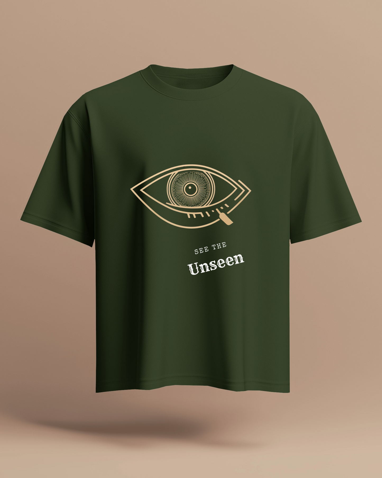 Men Exclusive Heavy Cotton Tee - See the Unseen Visionary Graphic T-Shirt