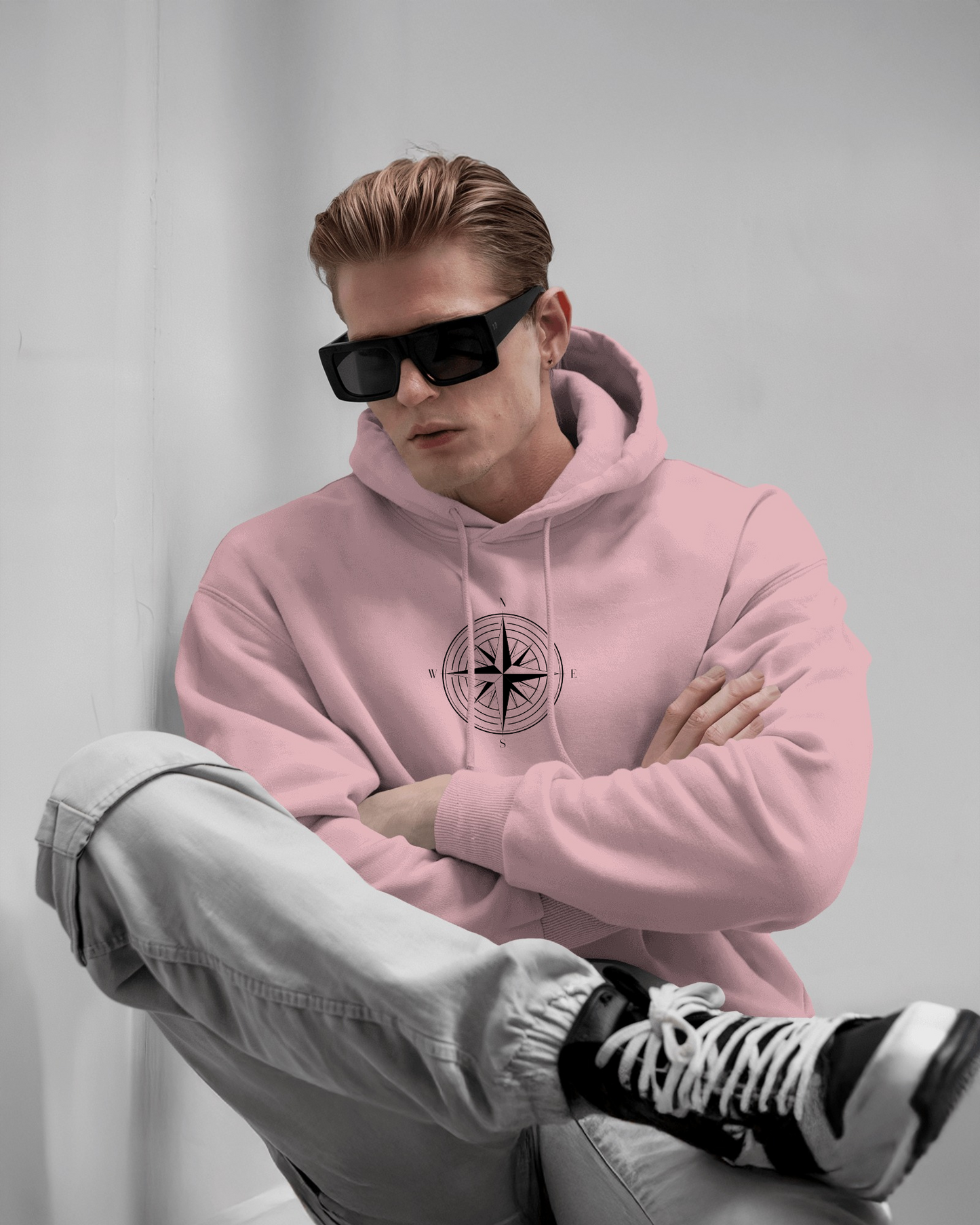 Compass Graphic Men Hoodie - Adventure Awaits Exclusives