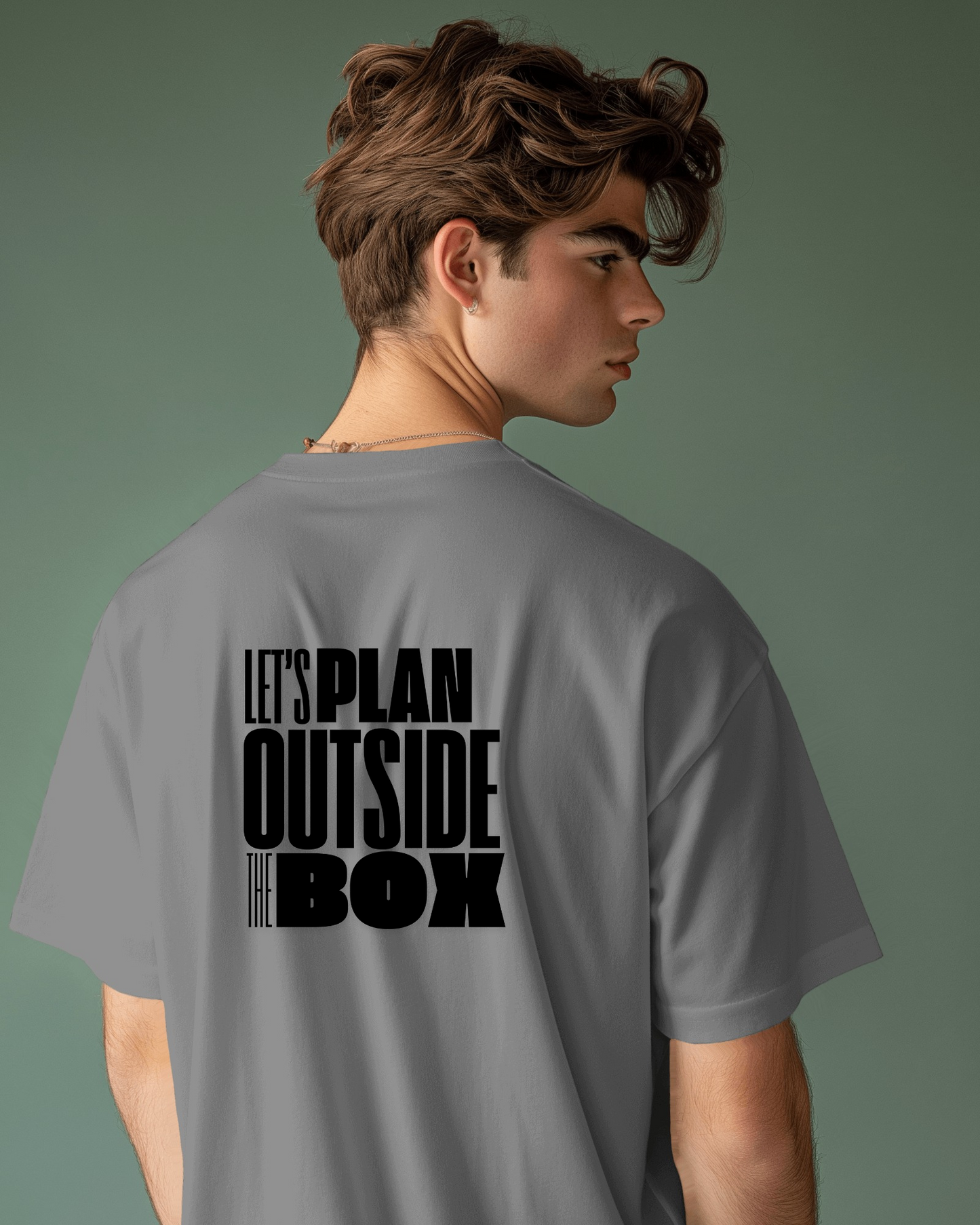 Let's Plan Outside the Box Men Heavy Cotton Tee - Motivational Graphic T-Shirt for Creative Thinkers