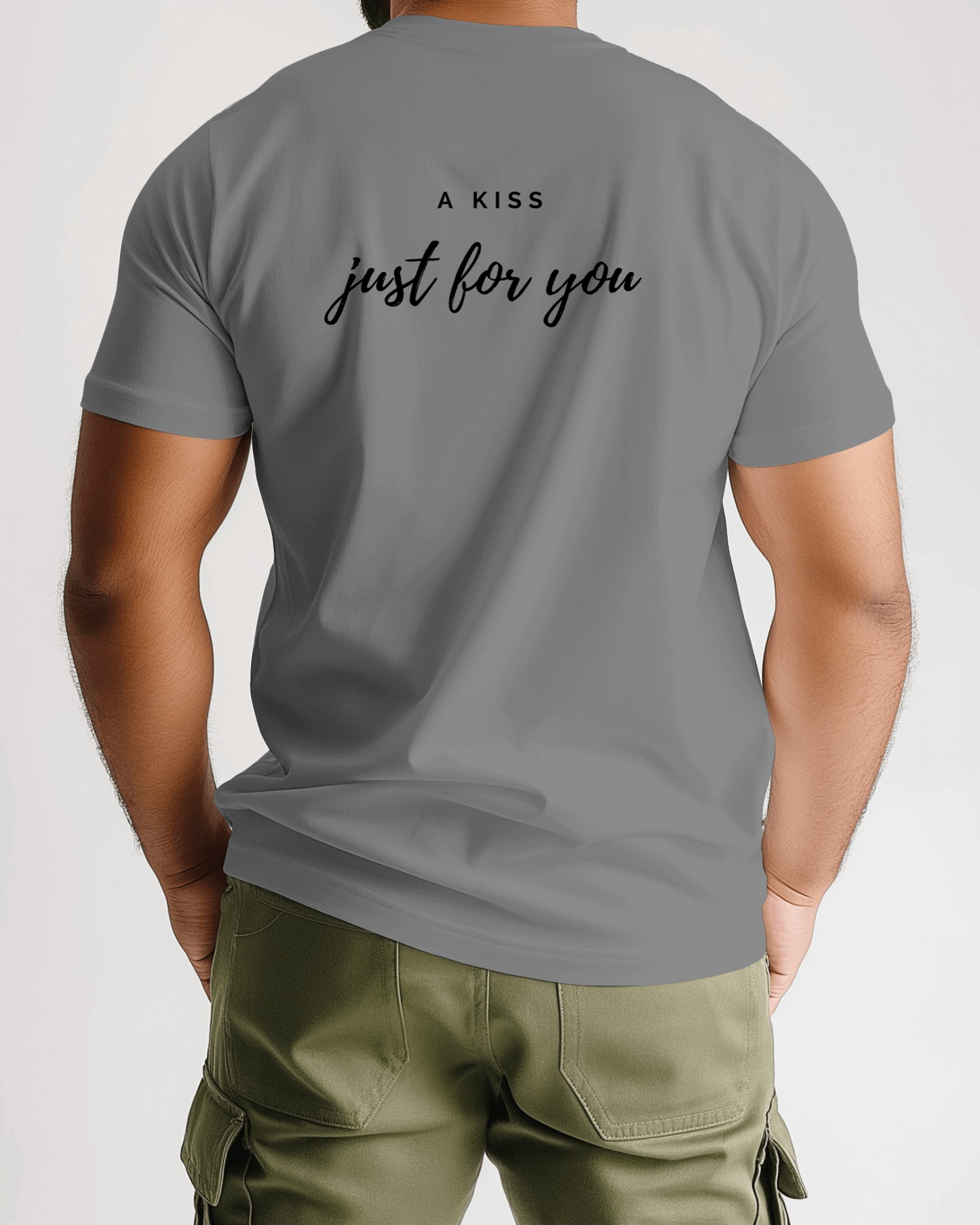 Love Note Men Heavy Cotton Tee - "A Kiss Just for You" Exclusives By RaymaxUS