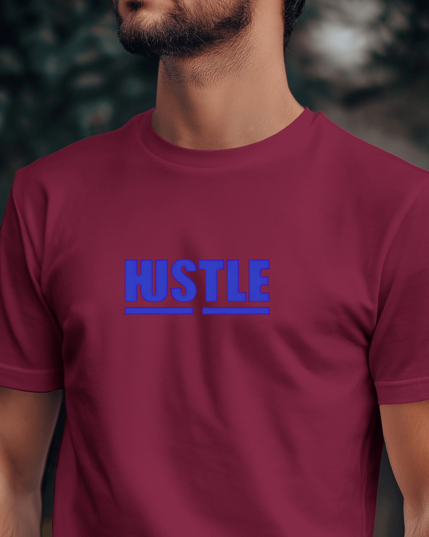 Hustle Men Heavy Cotton Tee - Motivational T-Shirt for Entrepreneurs