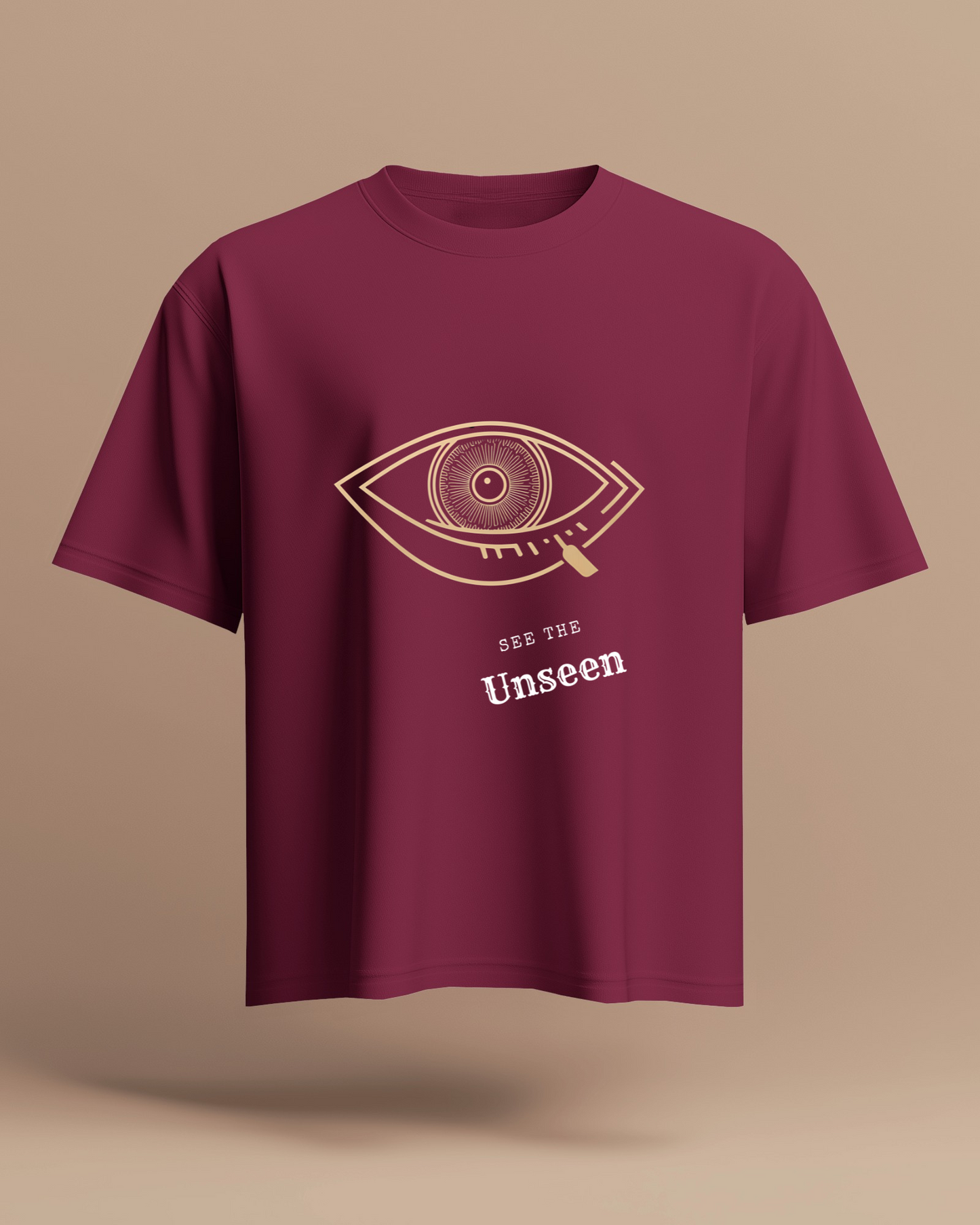 Men Exclusive Heavy Cotton Tee - See the Unseen Visionary Graphic T-Shirt