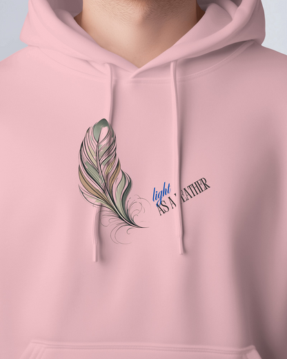 Inspirational Feather Men Heavy Blend  Hoodie- Exclusive Minimal Design