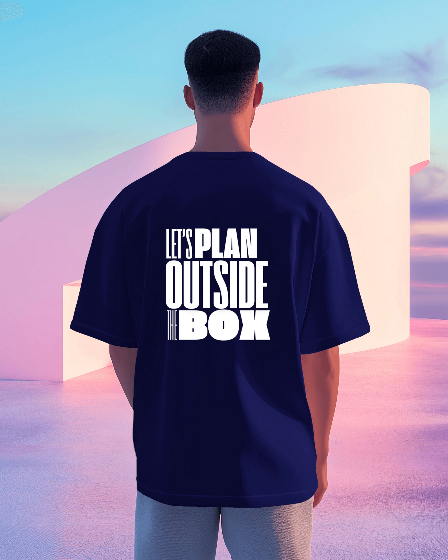 Let's Plan Outside the Box Men Heavy Cotton Tee - Motivational Graphic T-Shirt for Creative Thinkers