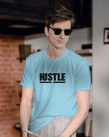 Hustle Men Heavy Cotton Tee - Motivational T-Shirt for Entrepreneurs