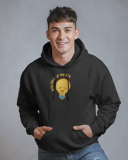 Lightbulb Inspiration Hoodie - 'You Light Up My Life' Men Hooded