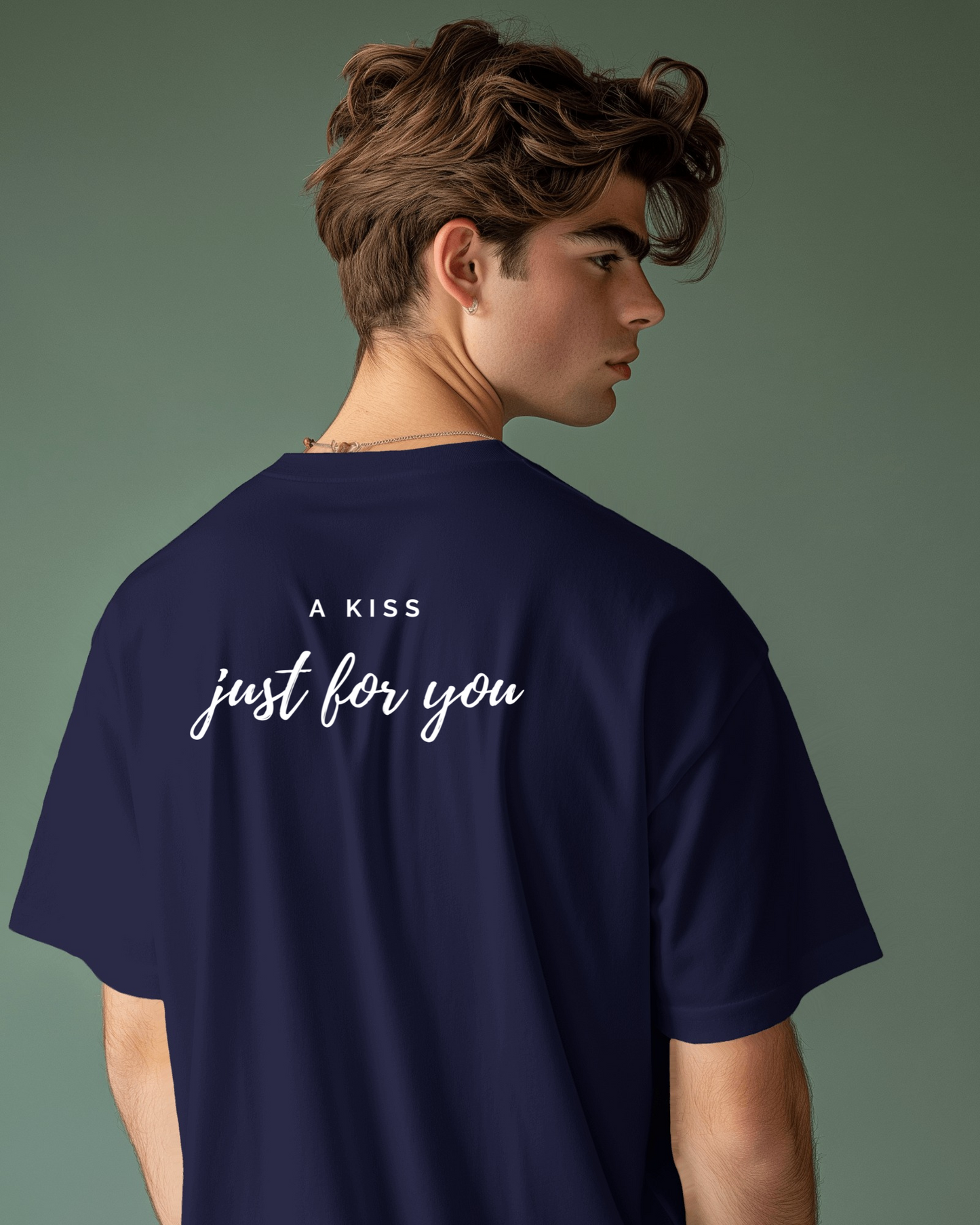 Love Note Men Heavy Cotton Tee - "A Kiss Just for You" Exclusives By RaymaxUS