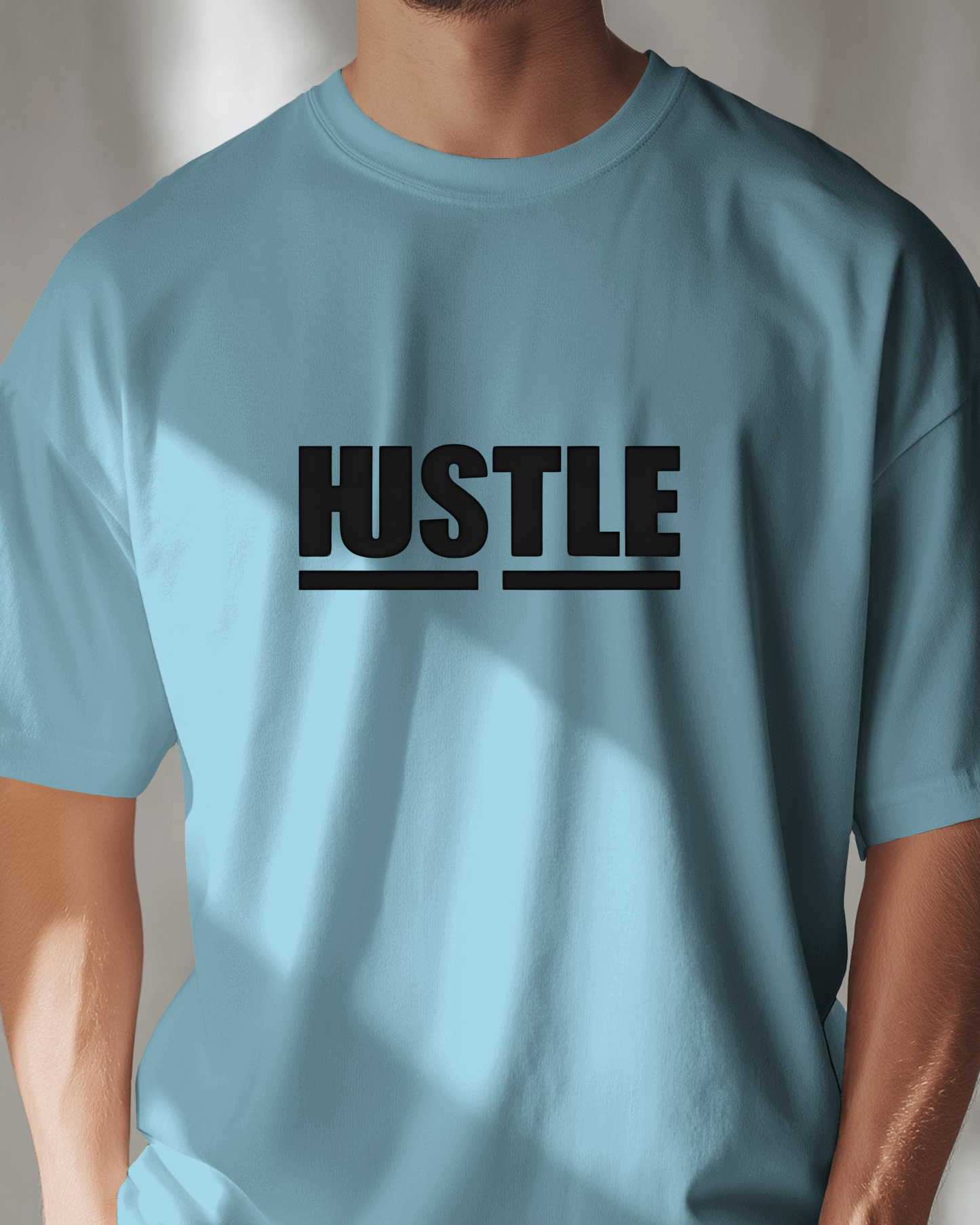 Hustle Men Heavy Cotton Tee - Motivational T-Shirt for Entrepreneurs