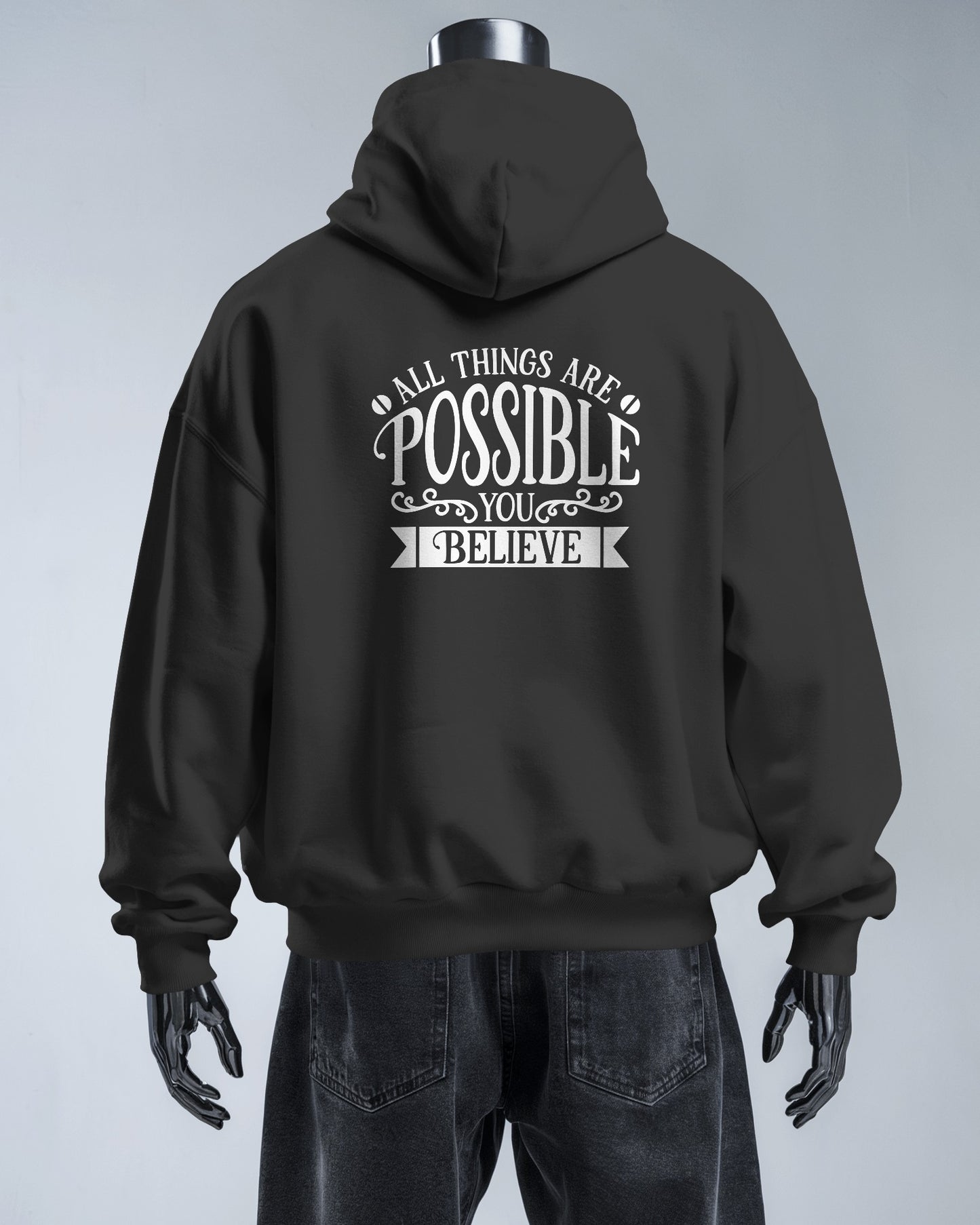 Inspirational Men's Hoodie- 'All Things Are Possible'