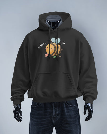 Cute Bee Design - Men's Heavy Blend Hoodie with Floral Design