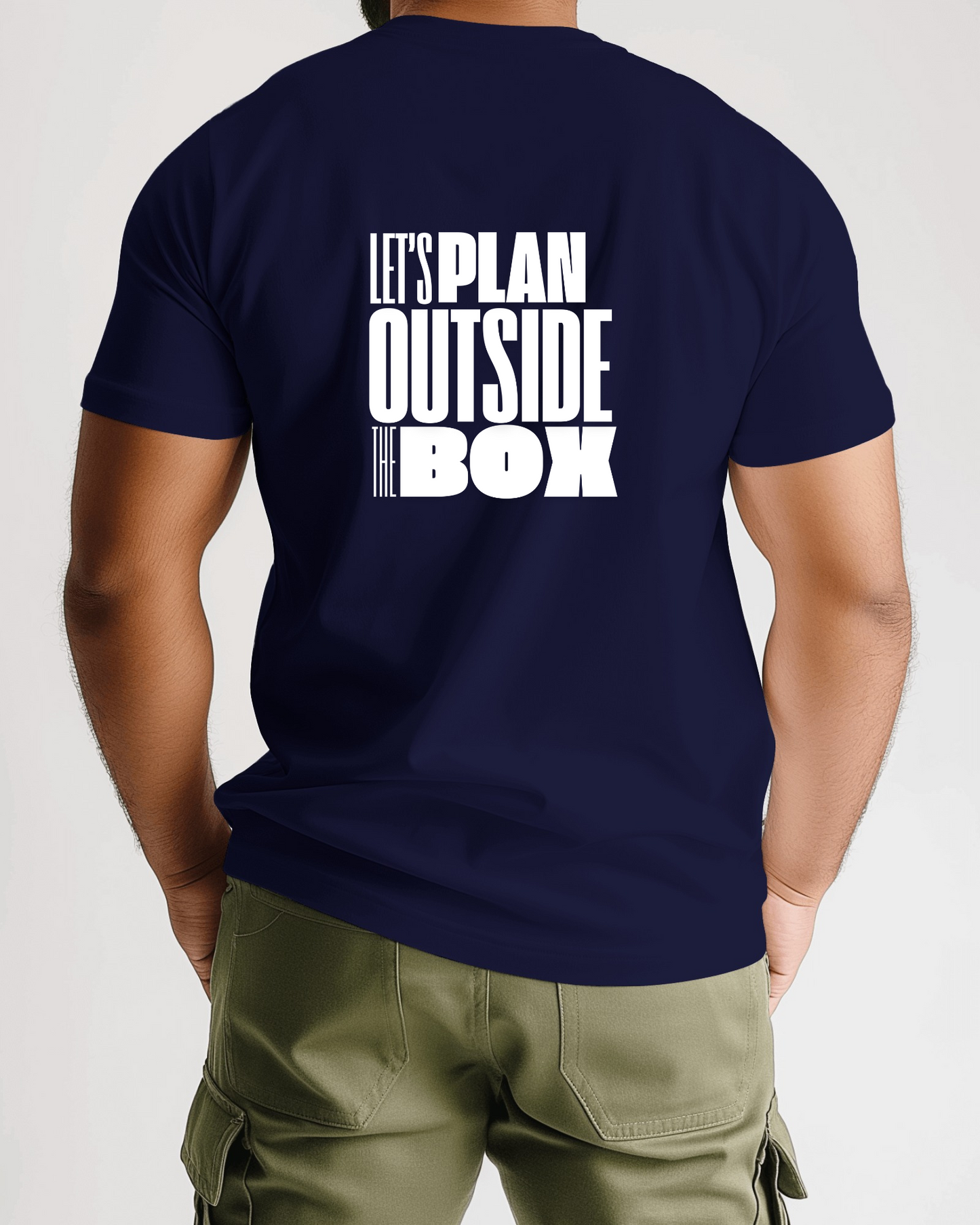 Let's Plan Outside the Box Men Heavy Cotton Tee - Motivational Graphic T-Shirt for Creative Thinkers