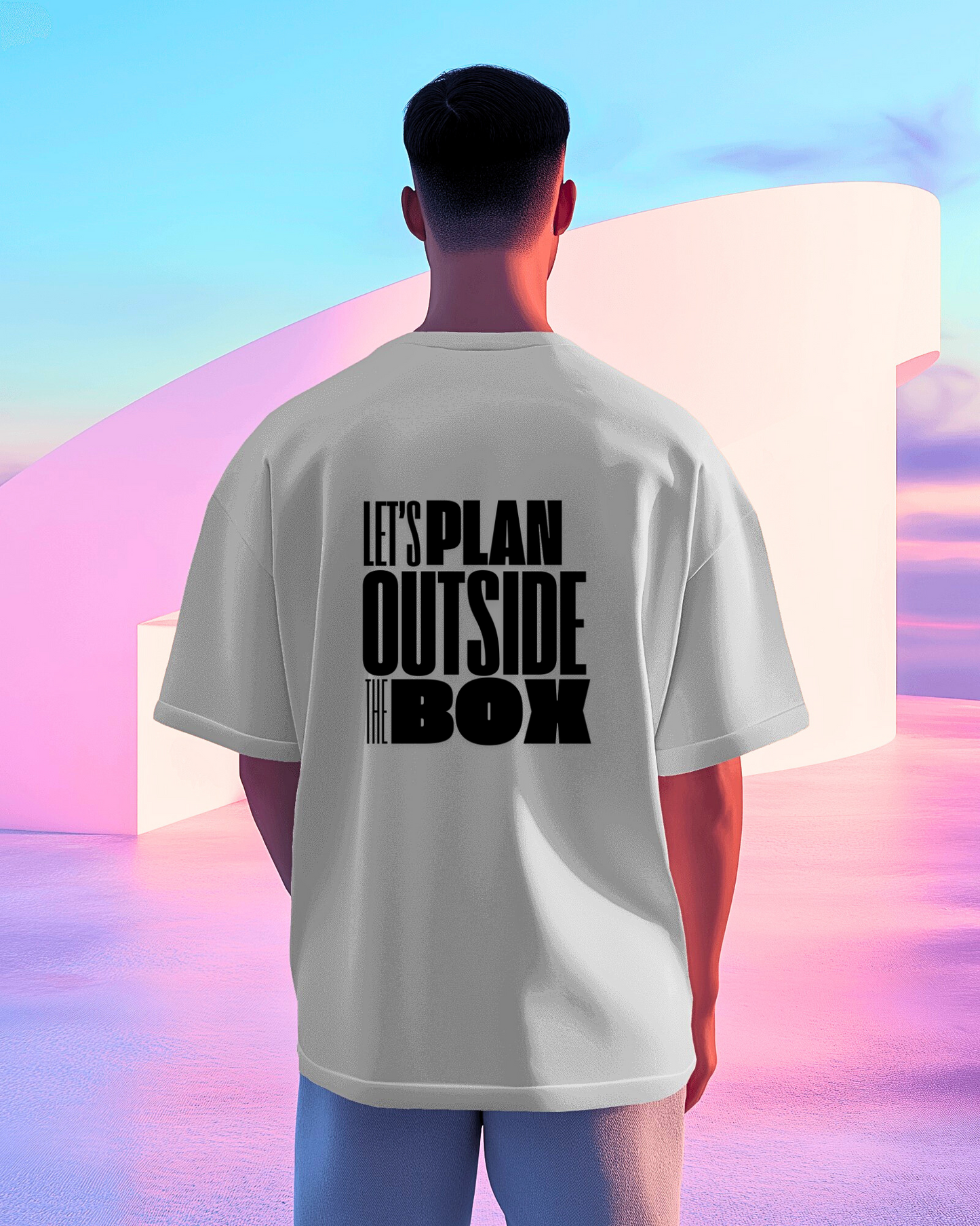 Let's Plan Outside the Box Men Heavy Cotton Tee - Motivational Graphic T-Shirt for Creative Thinkers