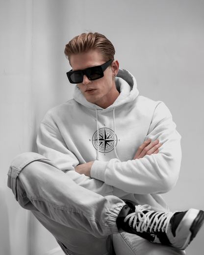 Compass Graphic Men Hoodie - Adventure Awaits Exclusives