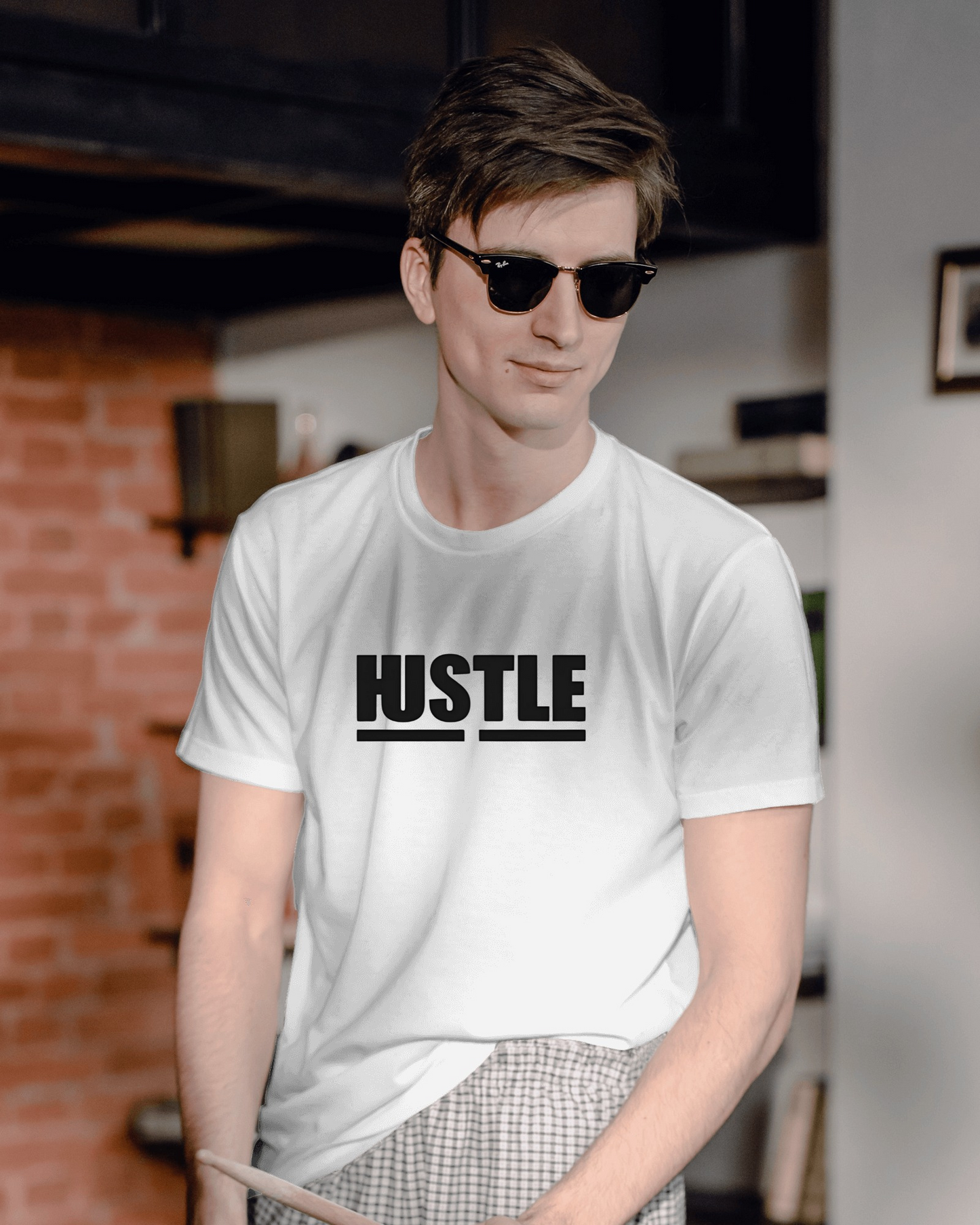 Hustle Men Heavy Cotton Tee - Motivational T-Shirt for Entrepreneurs