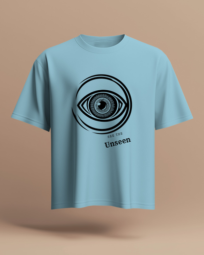 Men Exclusive Heavy Cotton Tee - See the Unseen Visionary Graphic T-Shirt