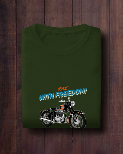 Men Heavy Cotton Tee - Classic Motorcycle Graphic T-Shirt