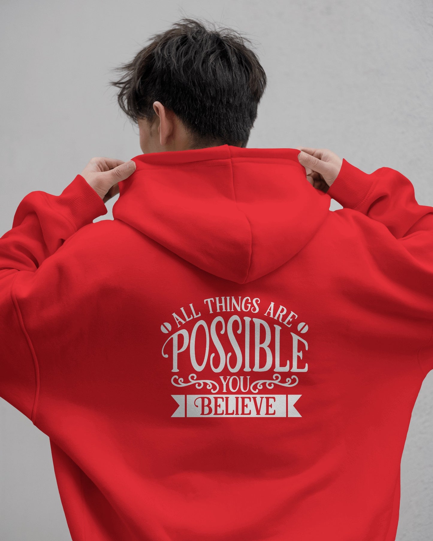 Inspirational Men's Hoodie- 'All Things Are Possible'