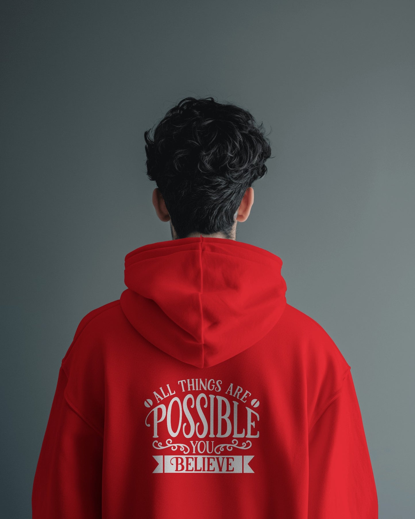 Inspirational Men's Hoodie- 'All Things Are Possible'