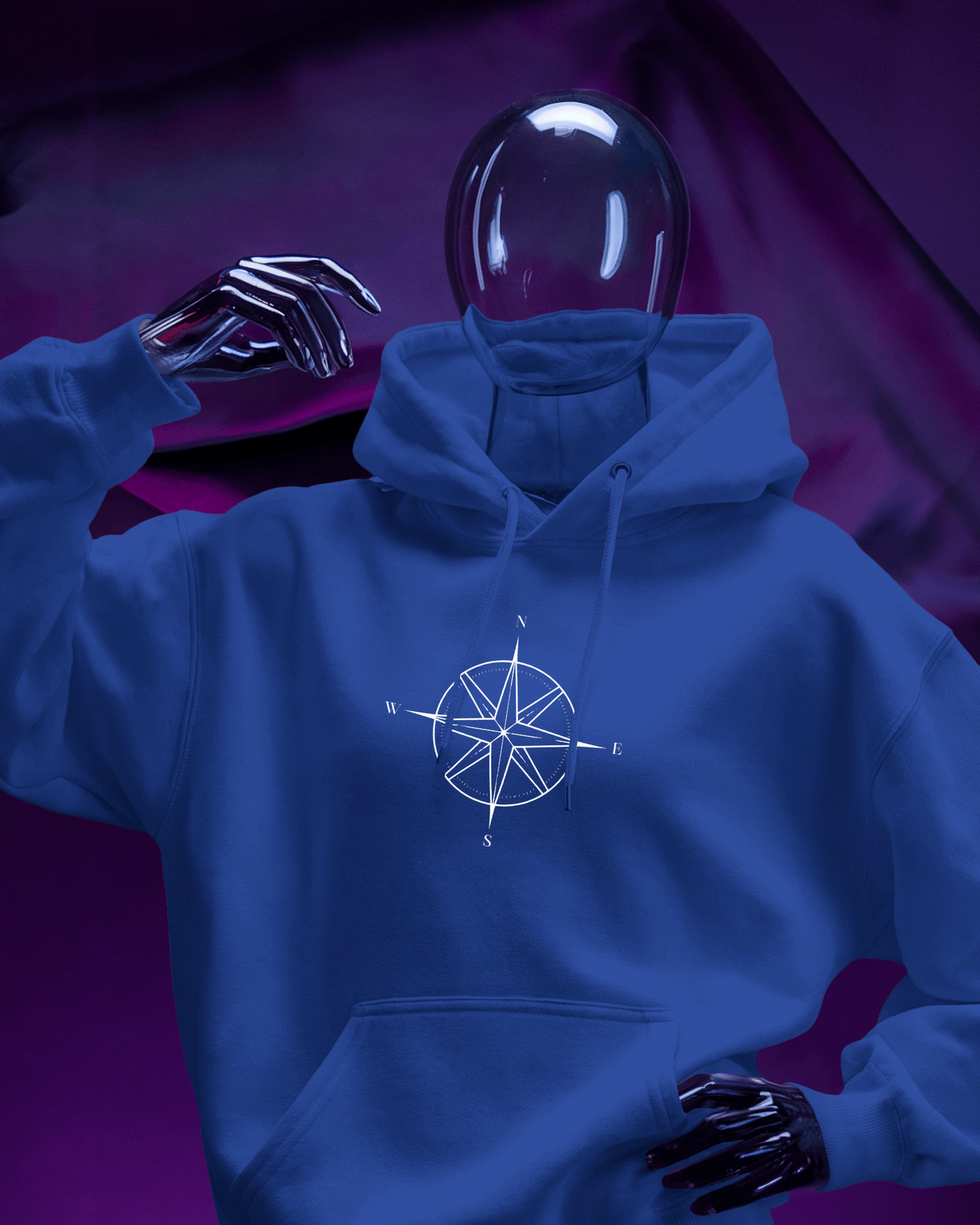 Compass Graphic Men Hoodie - Adventure Awaits Exclusives