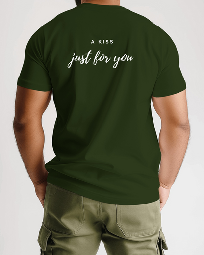 Love Note Men Heavy Cotton Tee - "A Kiss Just for You" Exclusives By RaymaxUS