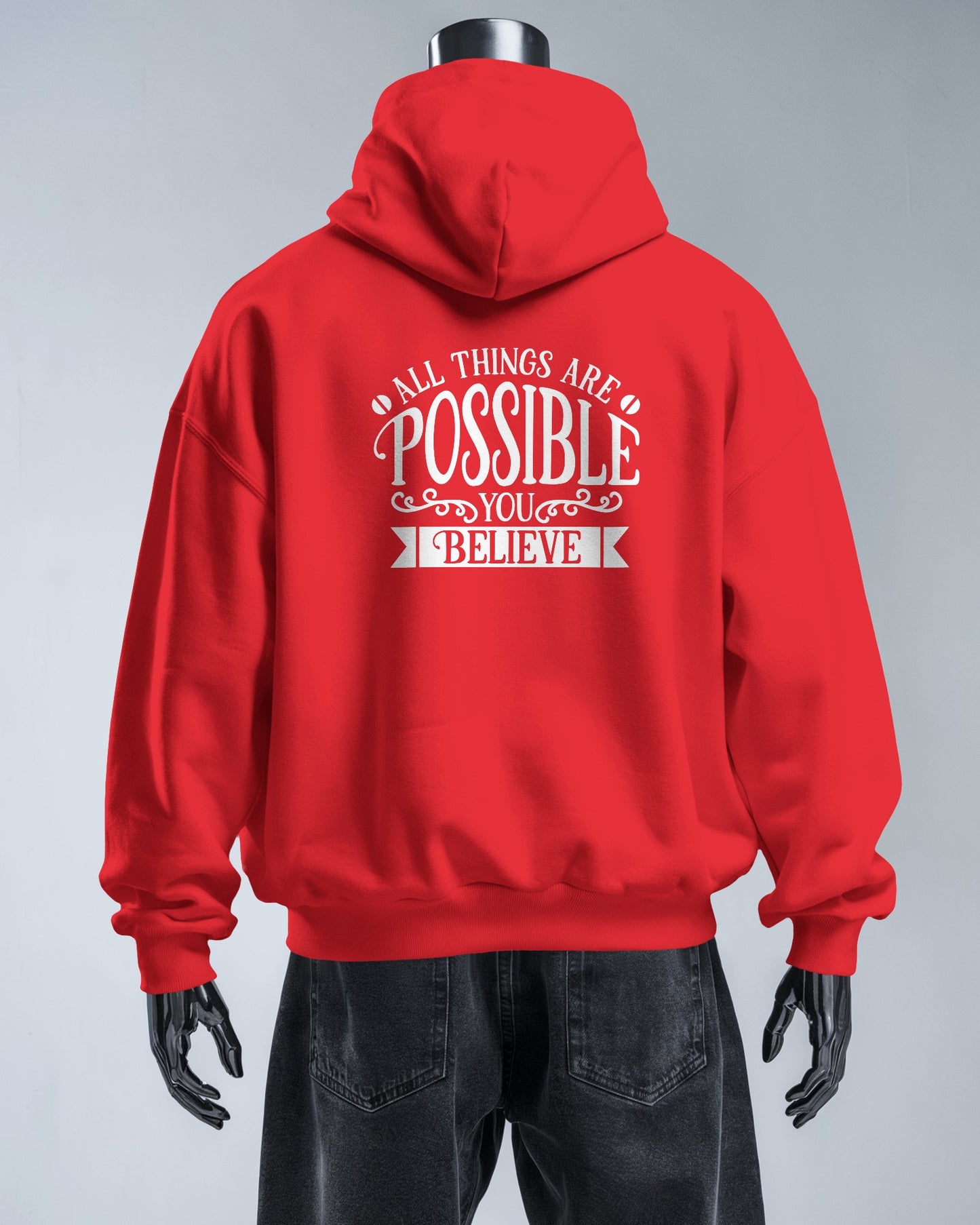 Inspirational Men's Hoodie- 'All Things Are Possible'