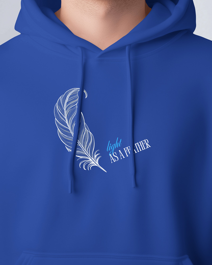 Inspirational Feather Men Heavy Blend  Hoodie- Exclusive Minimal Design