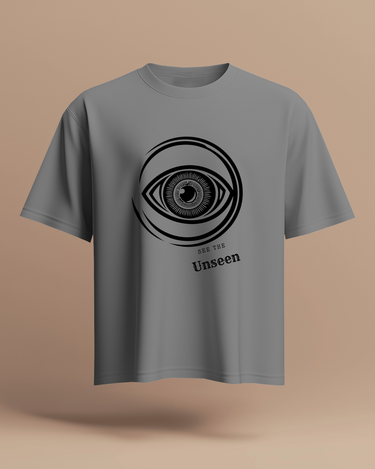 Men Exclusive Heavy Cotton Tee - See the Unseen Visionary Graphic T-Shirt