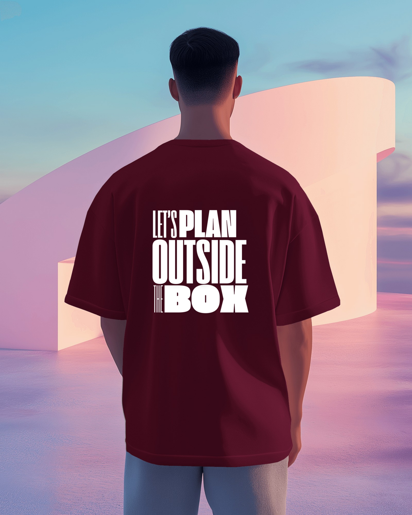 Let's Plan Outside the Box Men Heavy Cotton Tee - Motivational Graphic T-Shirt for Creative Thinkers