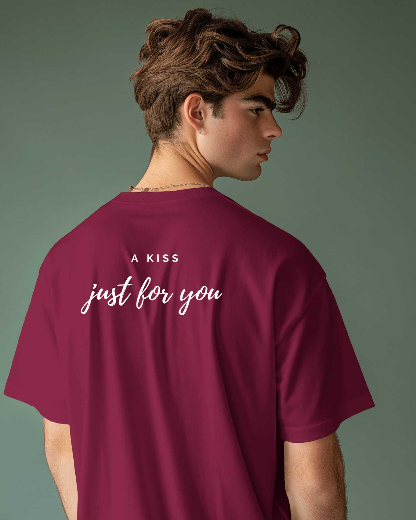 Love Note Men Heavy Cotton Tee - "A Kiss Just for You" Exclusives By RaymaxUS