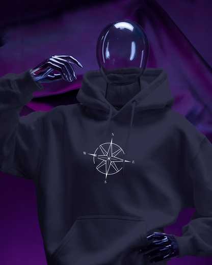 Compass Graphic Men Hoodie - Adventure Awaits Exclusives