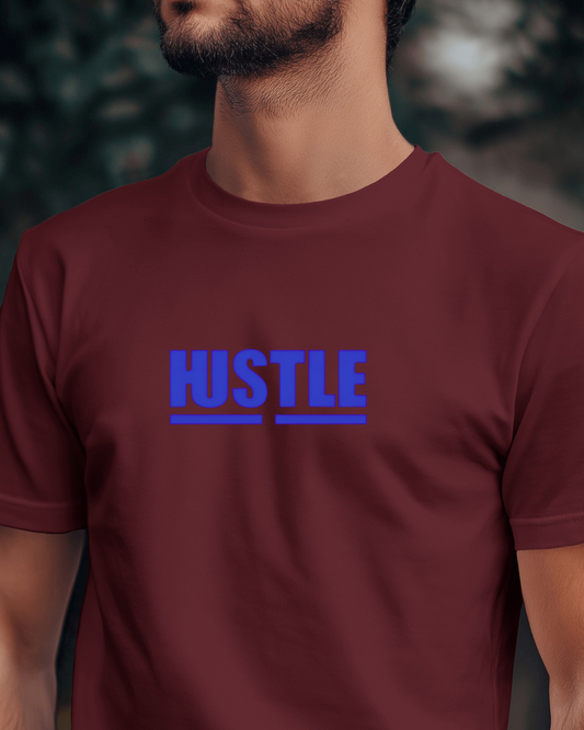 Hustle Men Heavy Cotton Tee - Motivational T-Shirt for Entrepreneurs