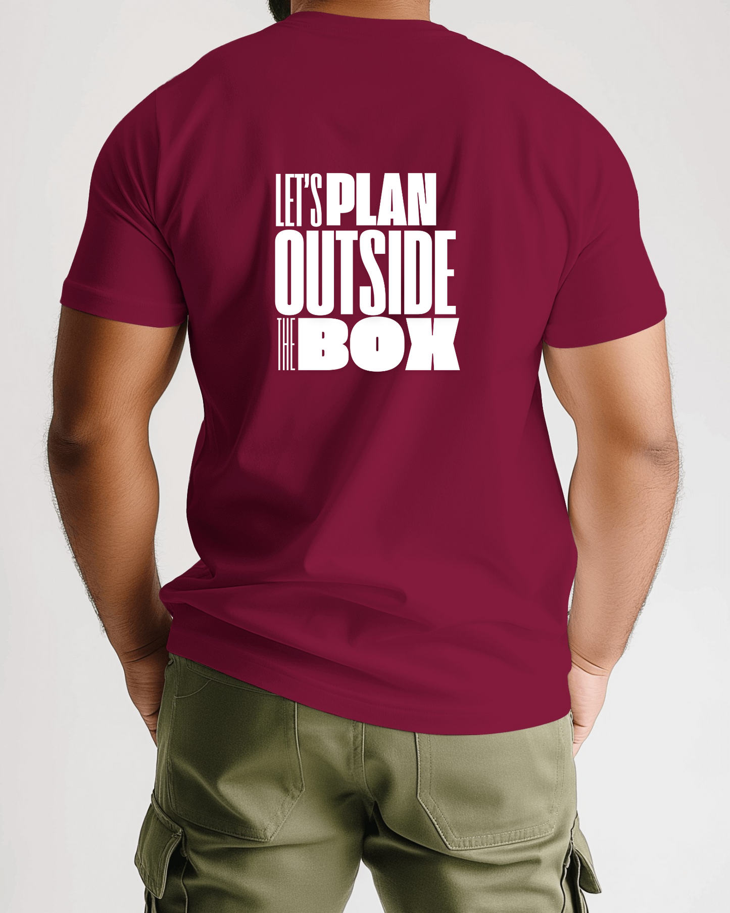 Let's Plan Outside the Box Men Heavy Cotton Tee - Motivational Graphic T-Shirt for Creative Thinkers