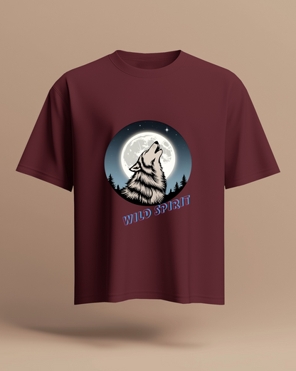 Wild Spirit Men Heavy Cotton Tee - Perfect for Nature Lovers & Adventurers