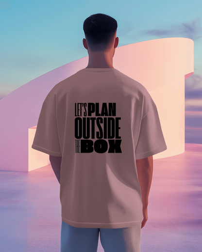 Let's Plan Outside the Box Men Heavy Cotton Tee - Motivational Graphic T-Shirt for Creative Thinkers