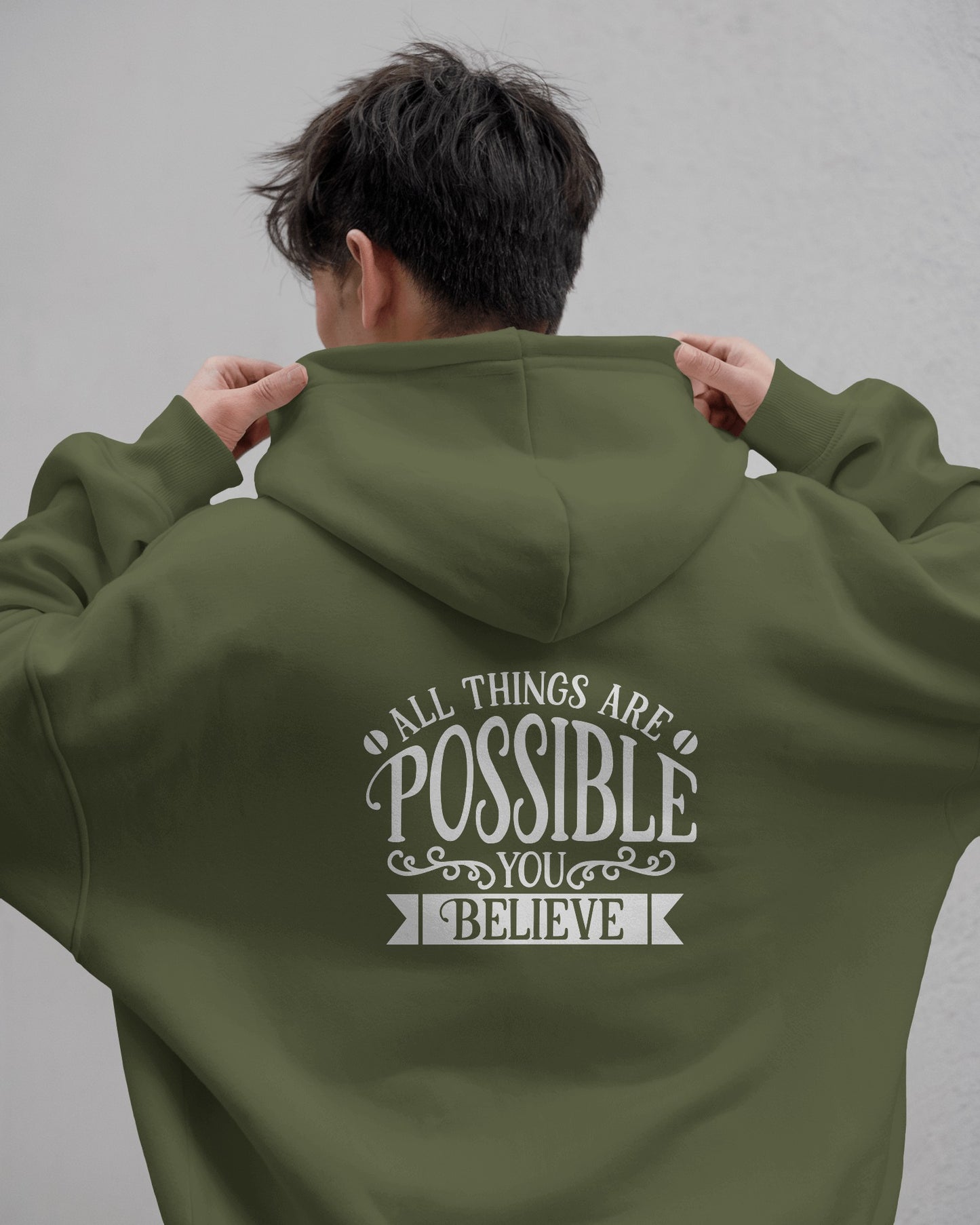 Inspirational Men's Hoodie- 'All Things Are Possible'