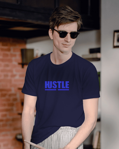 Hustle Men Heavy Cotton Tee - Motivational T-Shirt for Entrepreneurs