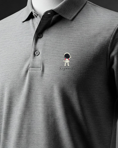 Astronaut RaymaxUS Men's Piqué Polo T-Shirt - Explore the Cosmos in Style