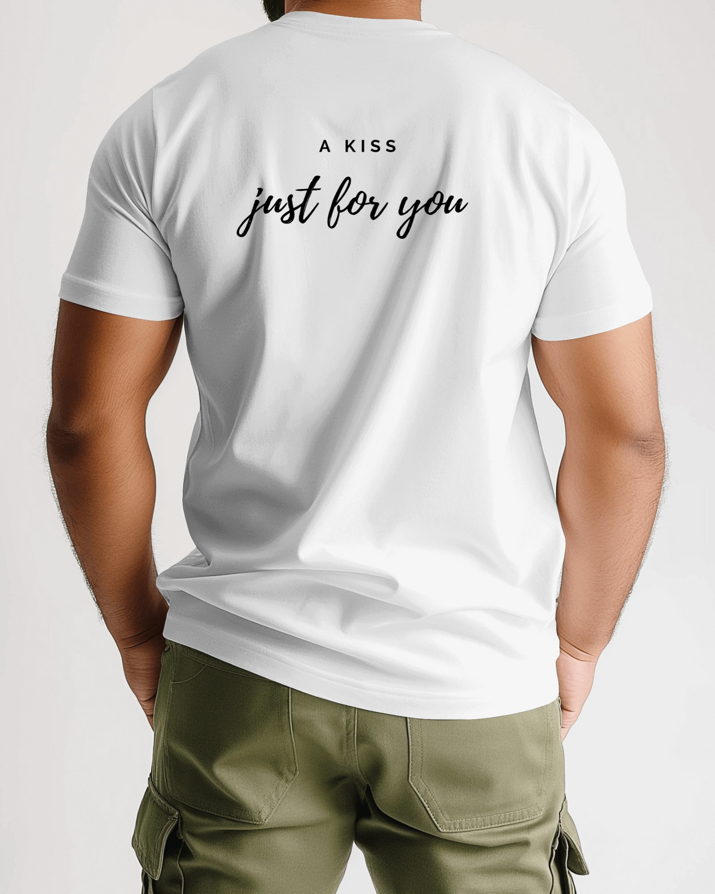 Love Note Men Heavy Cotton Tee - "A Kiss Just for You" Exclusives By RaymaxUS