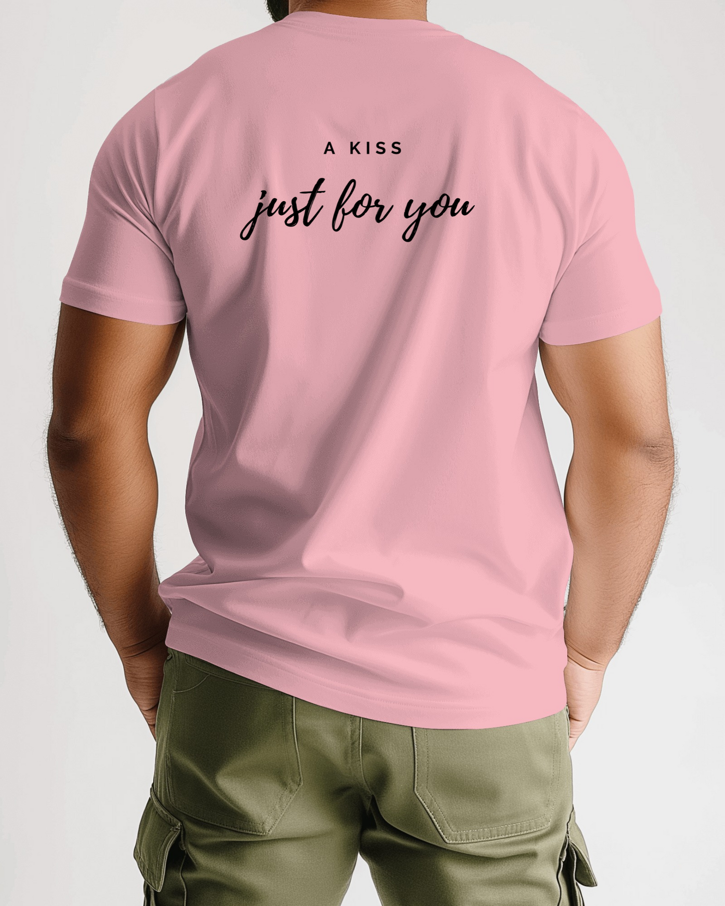 Love Note Men Heavy Cotton Tee - "A Kiss Just for You" Exclusives By RaymaxUS