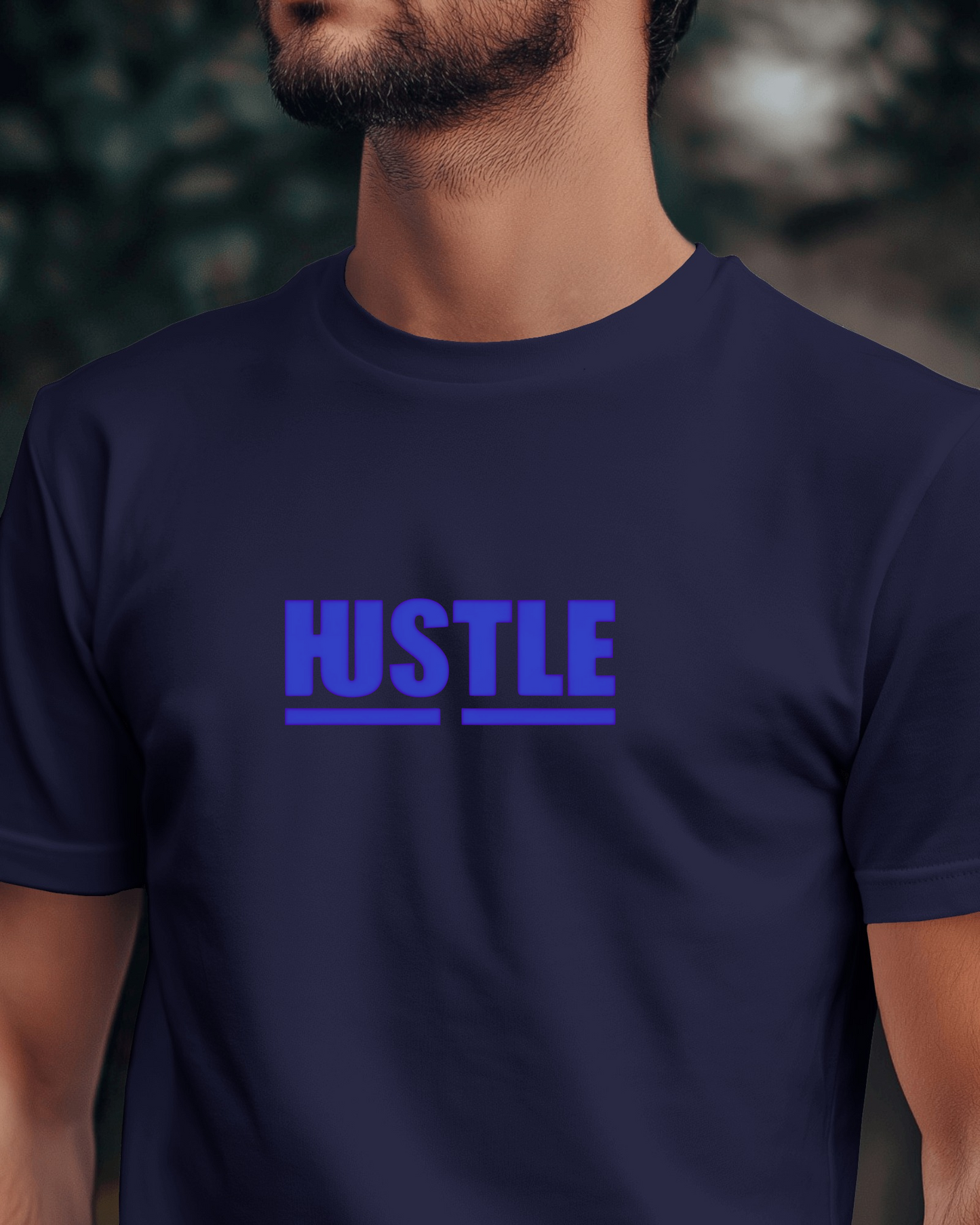 Hustle Men Heavy Cotton Tee - Motivational T-Shirt for Entrepreneurs