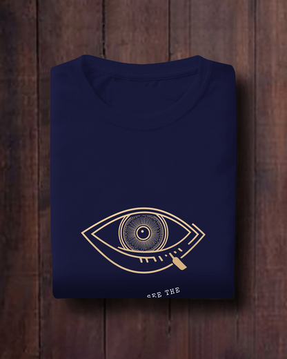 Men Exclusive Heavy Cotton Tee - See the Unseen Visionary Graphic T-Shirt