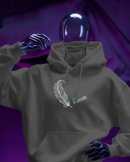 Inspirational Feather Men Heavy Blend  Hoodie- Exclusive Minimal Design