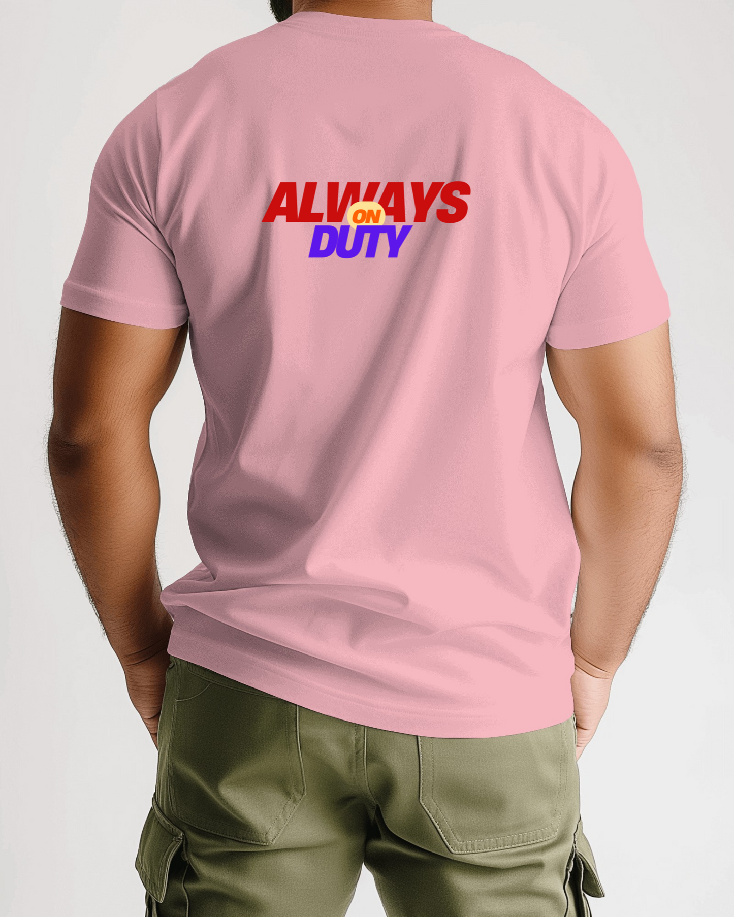 Always on Duty Men Heavy Cotton Tee - Casual Comfort for Everyday Heroes