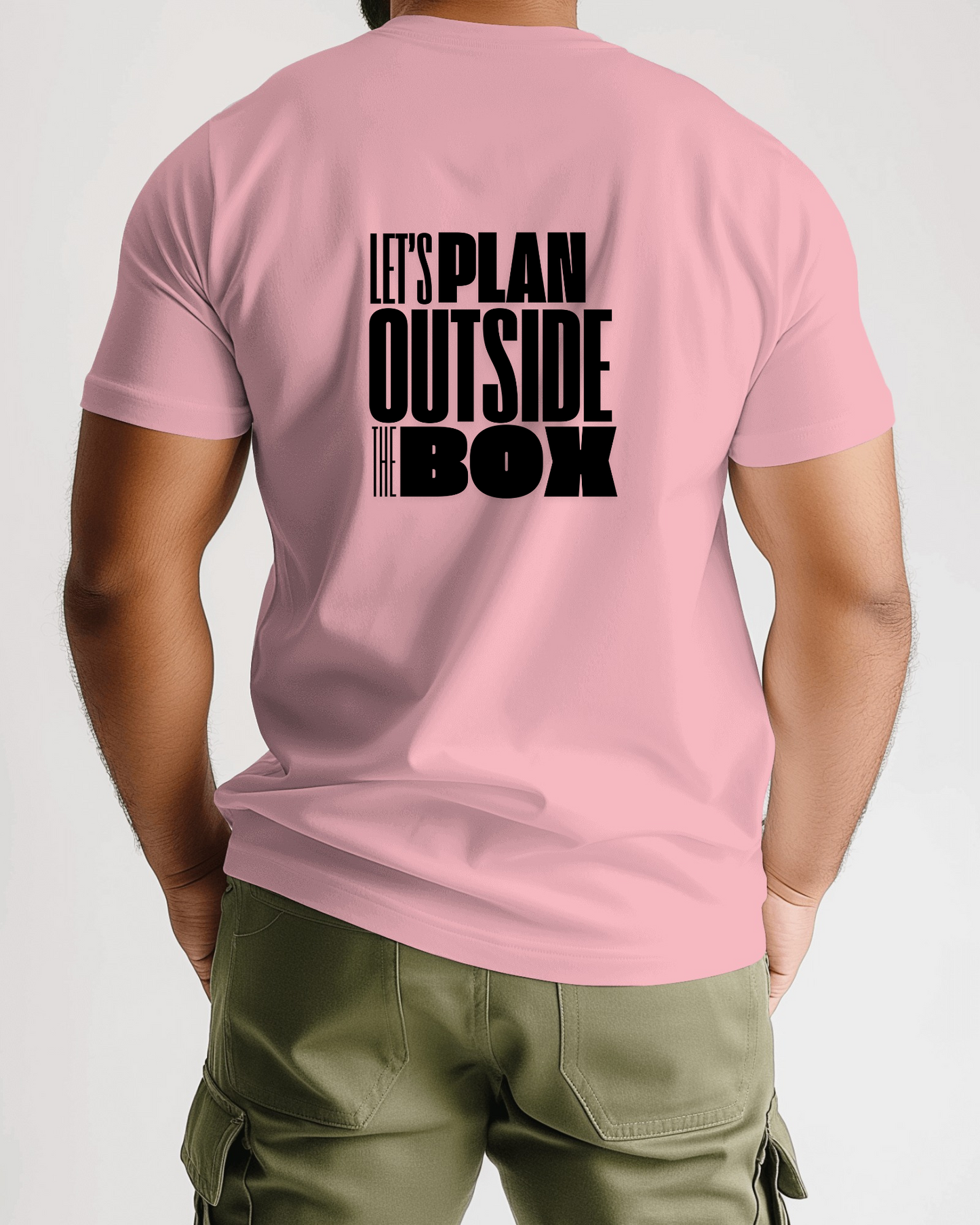 Let's Plan Outside the Box Men Heavy Cotton Tee - Motivational Graphic T-Shirt for Creative Thinkers