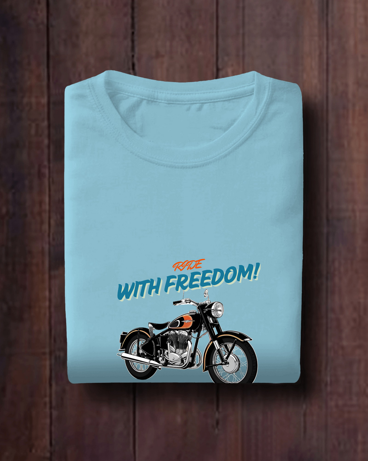 Men Heavy Cotton Tee - Classic Motorcycle Graphic T-Shirt