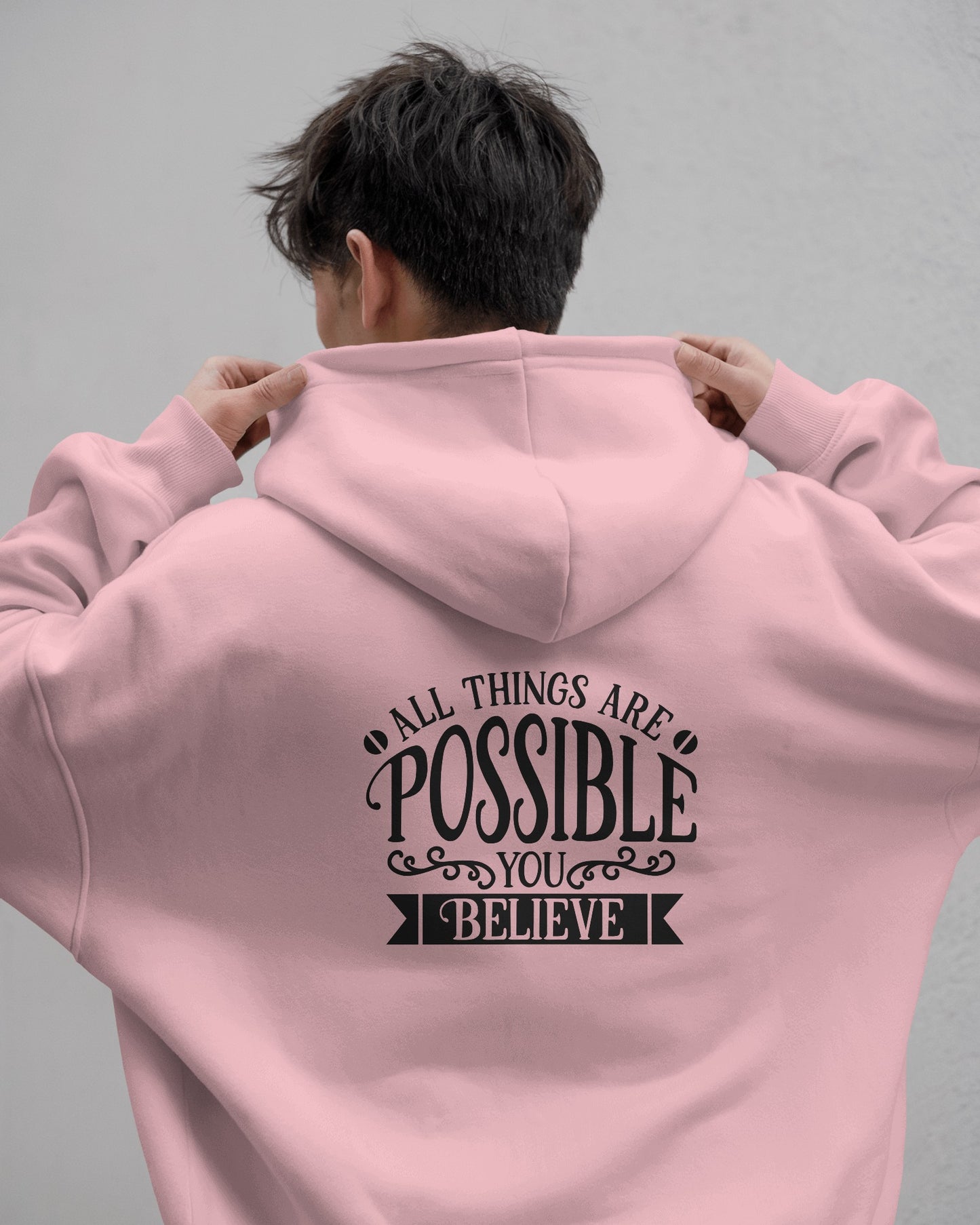 Inspirational Men's Hoodie- 'All Things Are Possible'