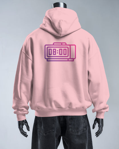 Retro Alarm Clock Men's Back Design Heavy Blend™ Hoodie
